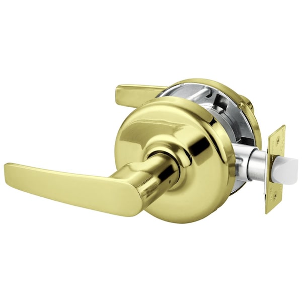 Grade 2 Passage or Closet Cylindrical Lock, Armstrong Lever, Bright Brass Finish, Non-handed
